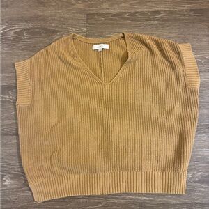 LOFT Camel Knit Sweater Vest